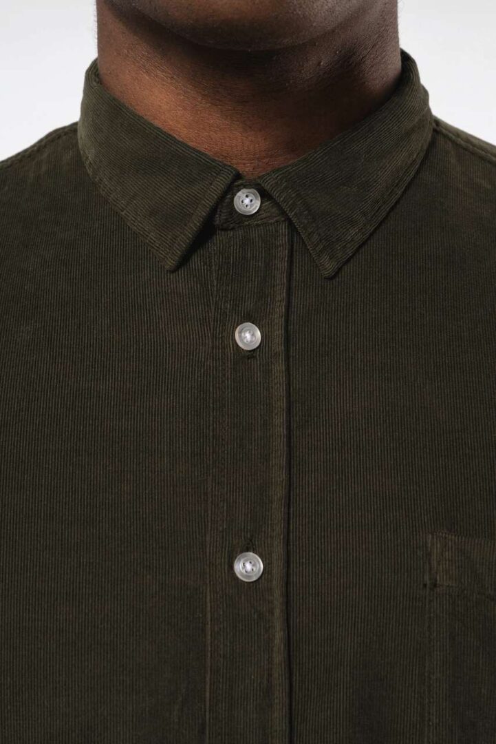 MEN'S LONG-SLEEVED CORDUROY SHIRT – Obrázok 5
