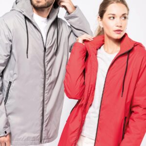 KA6153 UNISEX HOODED JACKET WITH MICRO-POLARFLEECE LINING