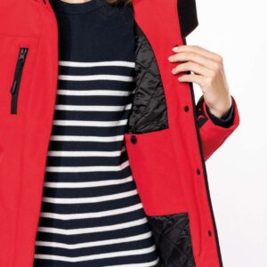 KA651 LADIES’ HOODED SOFTSHELL LINED PARKA