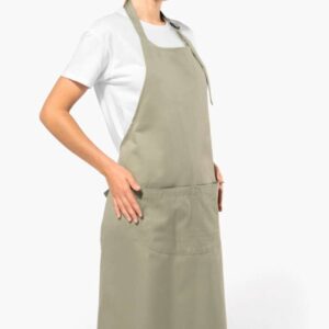 APRON WITH POCKET IN ORGANIC COTTON