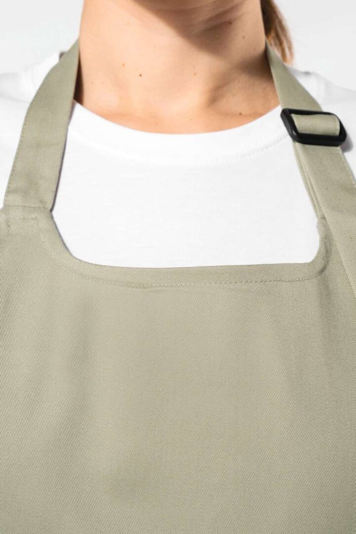 APRON WITH POCKET IN ORGANIC COTTON – Obrázok 7