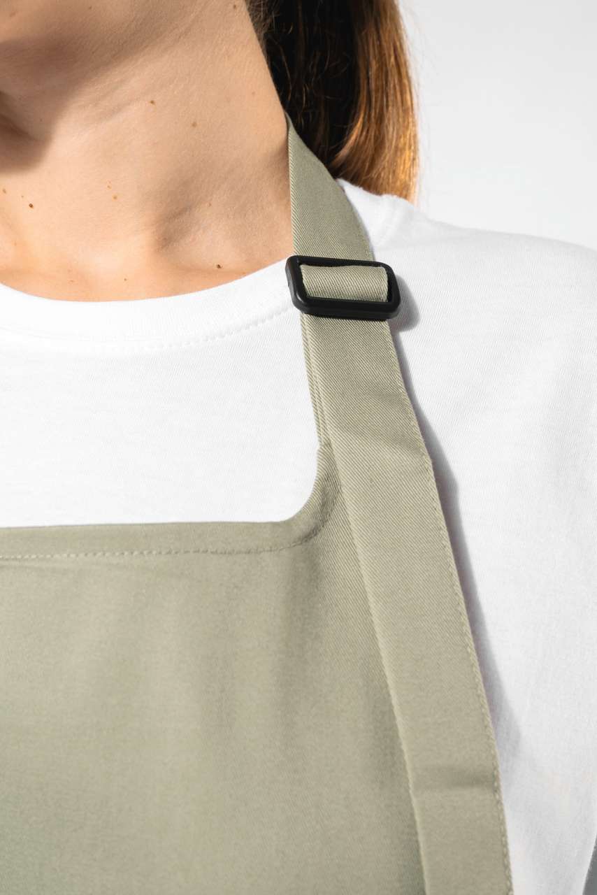 APRON WITH POCKET IN ORGANIC COTTON – Obrázok 8