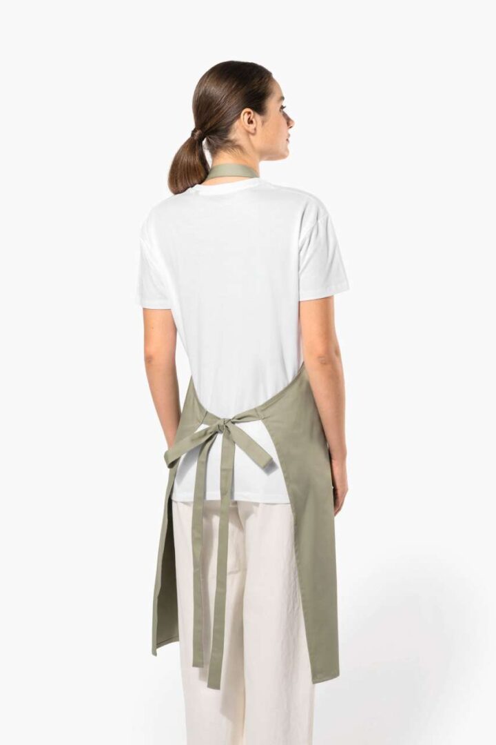 APRON WITH POCKET IN ORGANIC COTTON – Obrázok 9