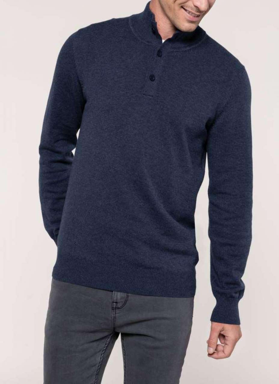 KA983 PREMIUM BUTTON NECK JUMPER