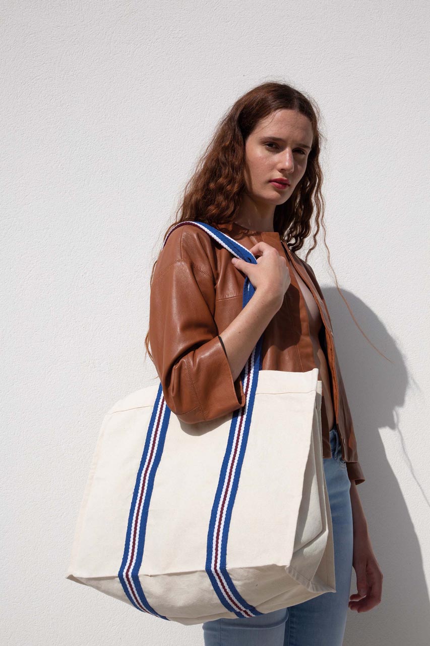 KI0279 FASHION SHOPPING BAG IN ORGANIC COTTON – Obrázok 3