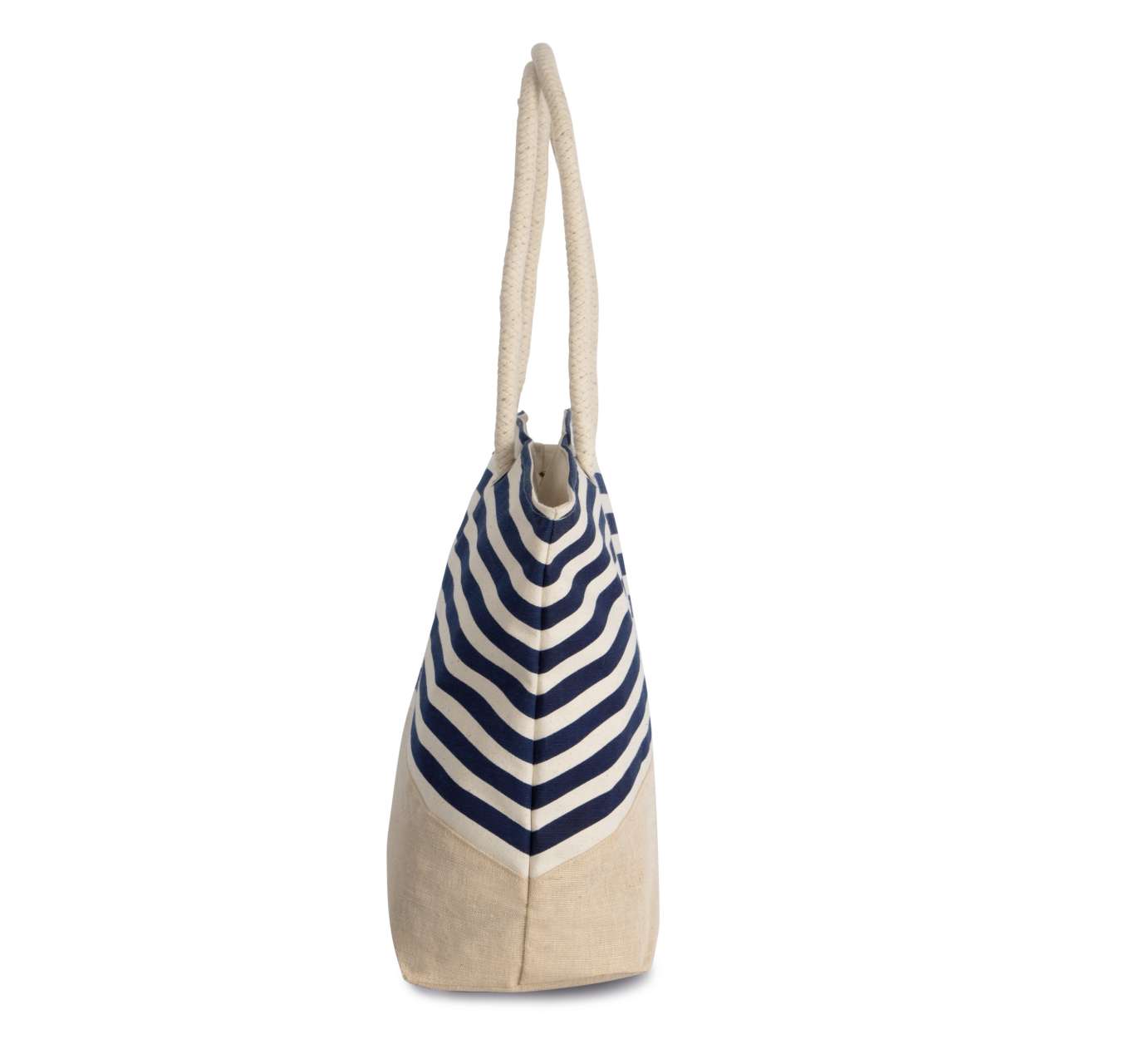 KI0283 JUTE CANVAS DUFFEL SHOPPING BAG