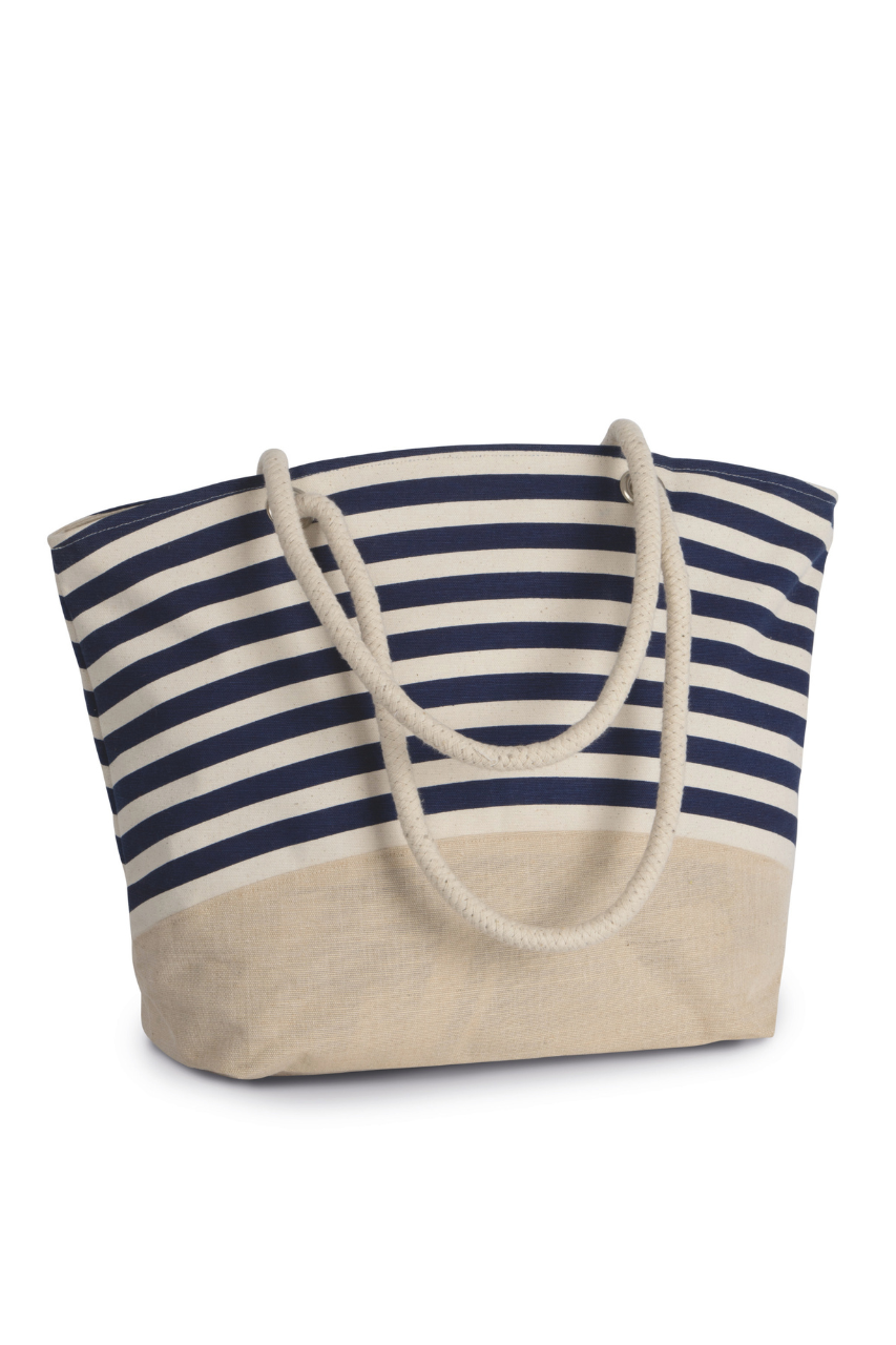 KI0283 JUTE CANVAS DUFFEL SHOPPING BAG – Obrázok 2