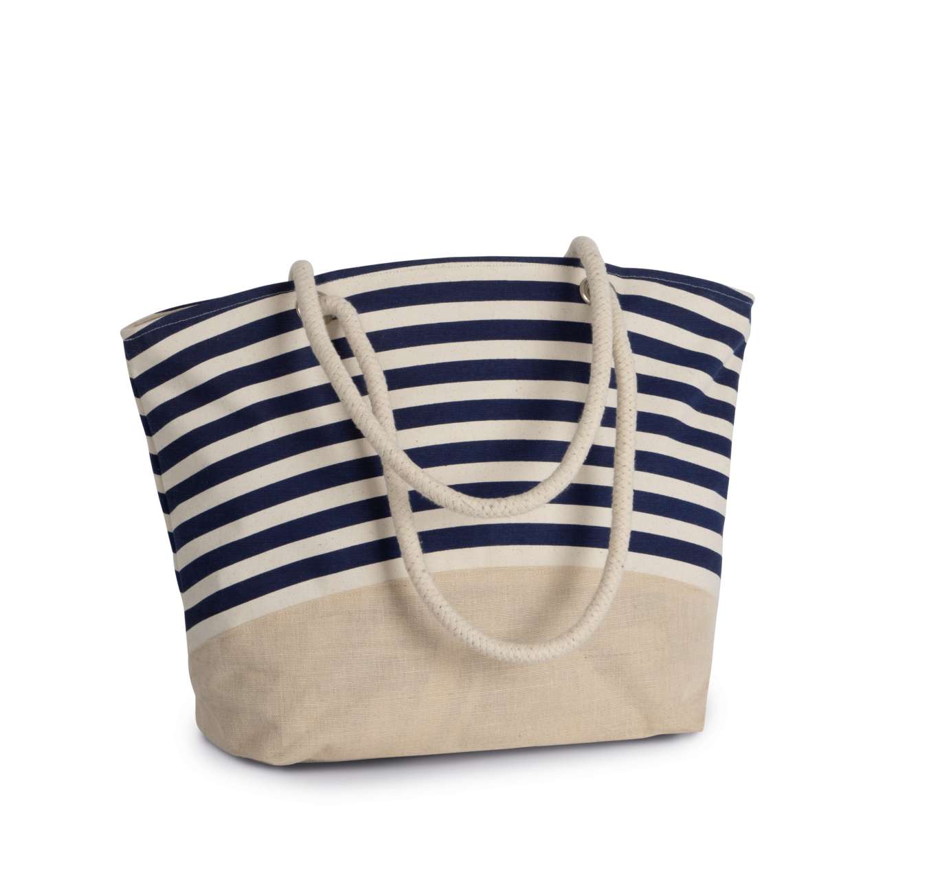 KI0283 JUTE CANVAS DUFFEL SHOPPING BAG – Obrázok 4