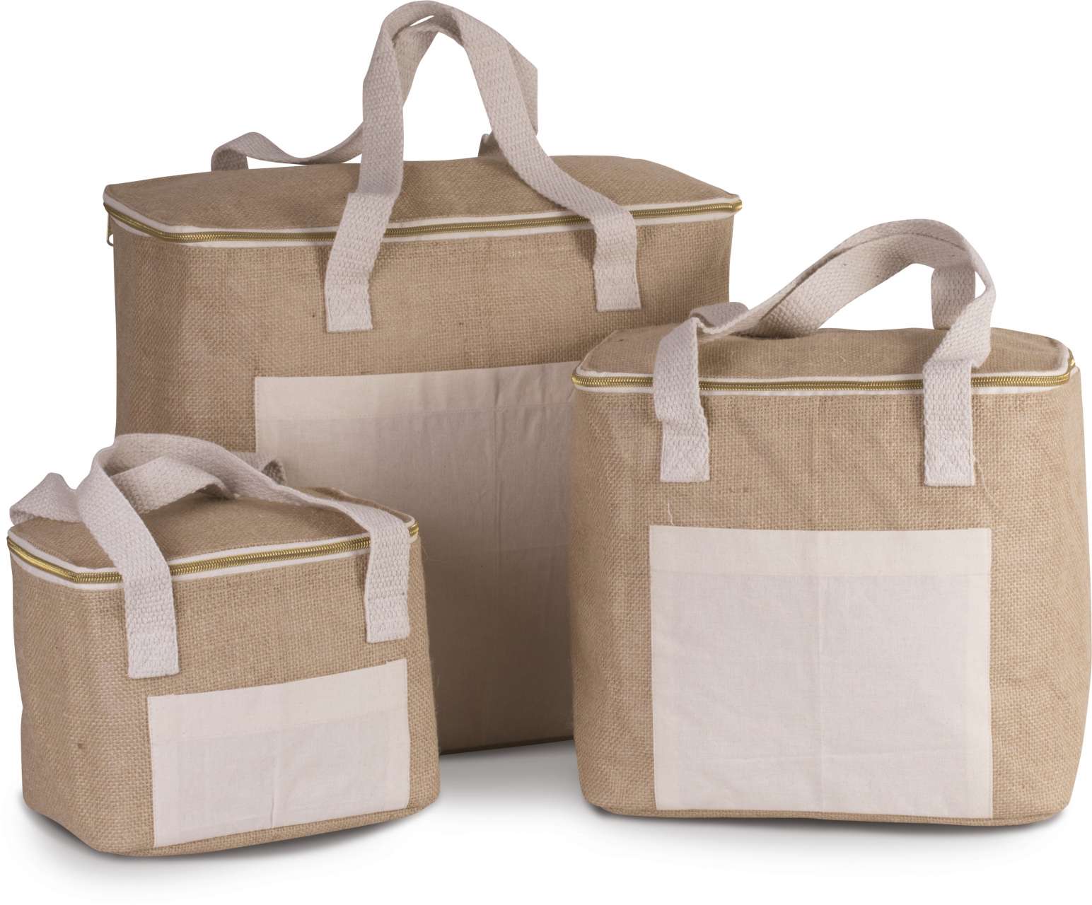KI0354 JUTE COOL BAG - LARGE SIZE