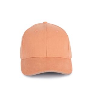 KP198 CAP IN ORGANIC COTTON WITH CONTRASTING SANDWICH PEAK - 6PANELS