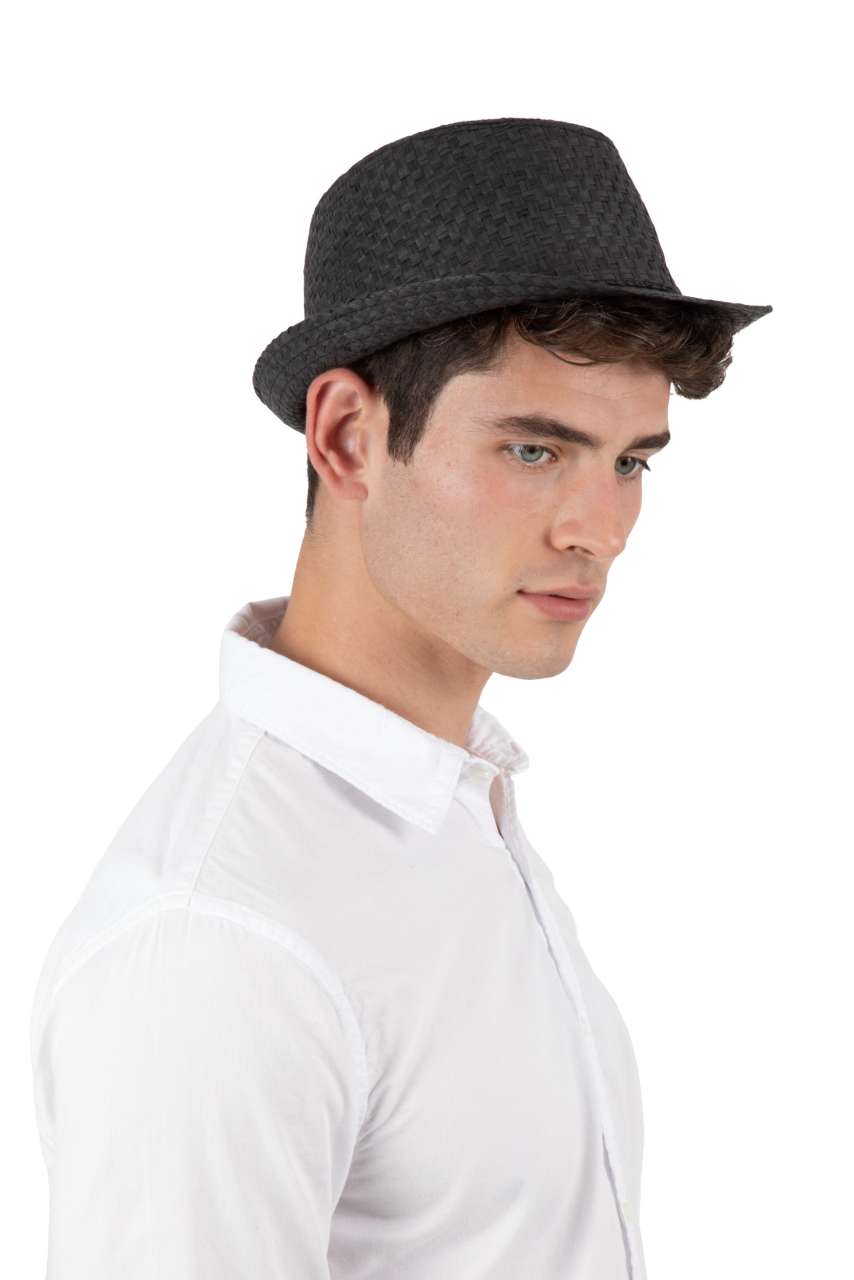 KP612 RETRO PANAMA - STYLE STRAW HAT