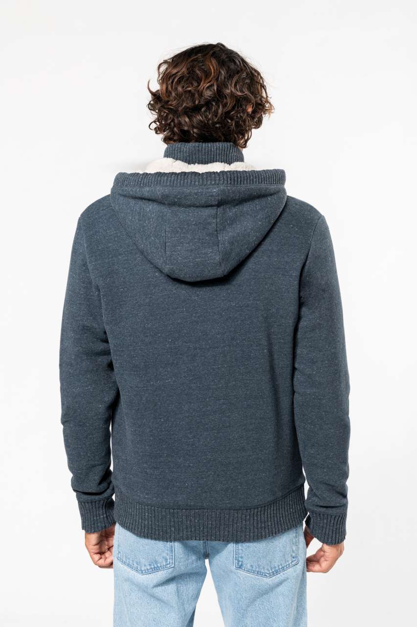 KV2312 VINTAGE SHERPA-LINED FLEECE JACKET – Obrázok 2