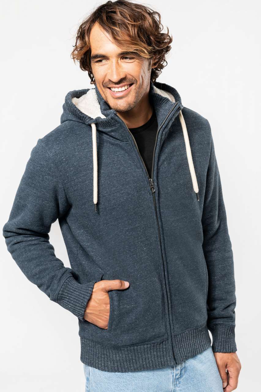 KV2312 VINTAGE SHERPA-LINED FLEECE JACKET – Obrázok 3