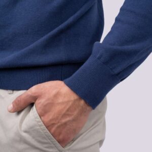 MEN’S CREW NECK FINE GAUGE COTTON PULLOVER