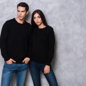 LW9188 MEN’S CREW NECK FINE GAUGE COTTON PULLOVER