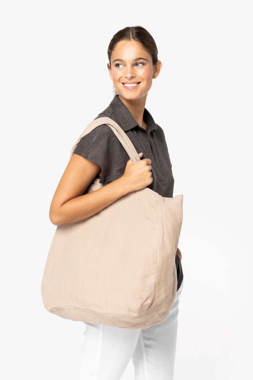 NS122 ECO-FRIENDLY LINEN SHOPPING BAG