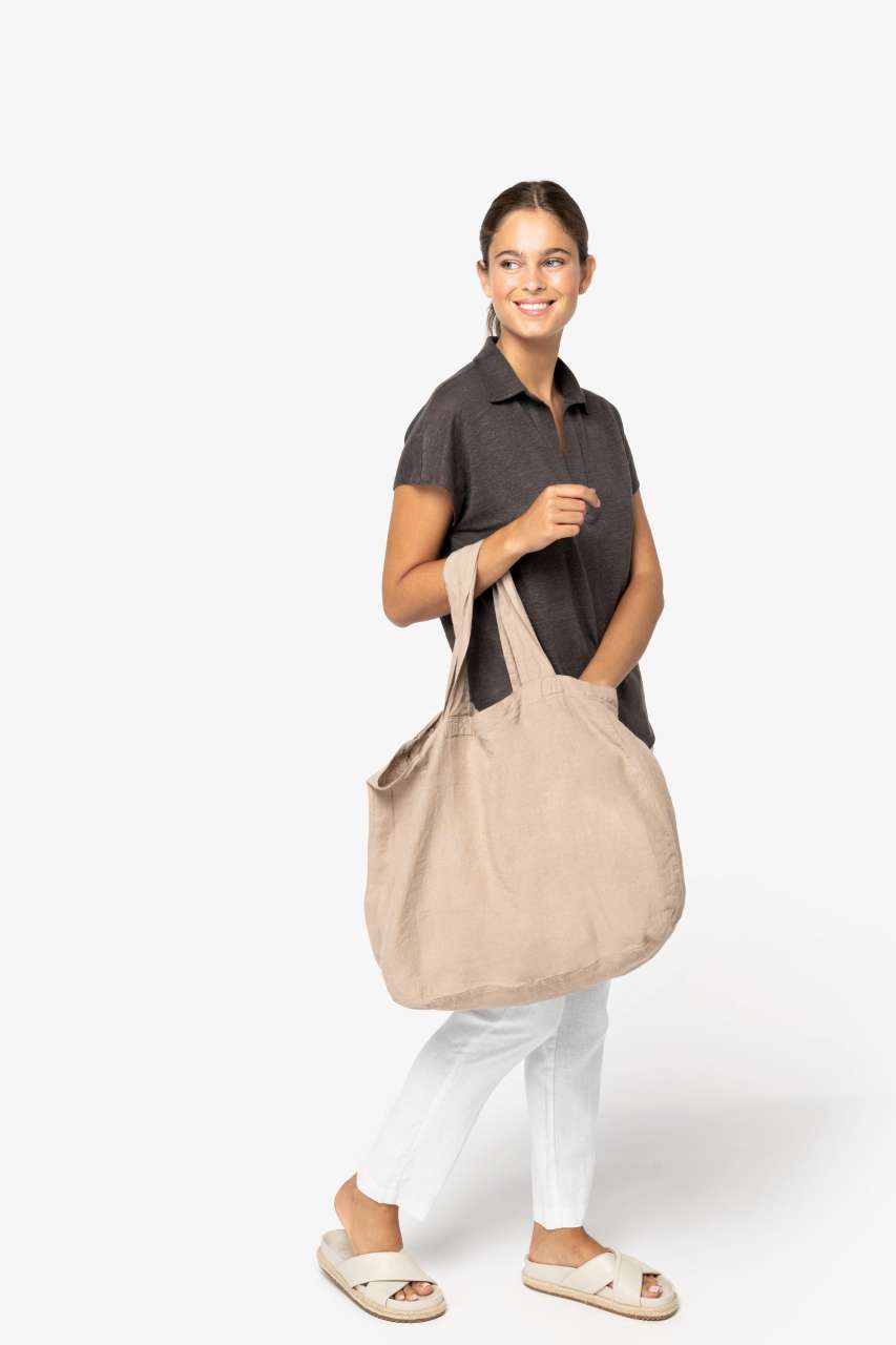 NS122 ECO-FRIENDLY LINEN SHOPPING BAG – Obrázok 2