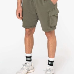 MEN’S FRENCH TERRY WASHED EFFECT CARGO SHORTS