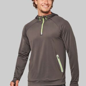PA360 ZIP NECK HOODED SPORTS SWEATSHIRT