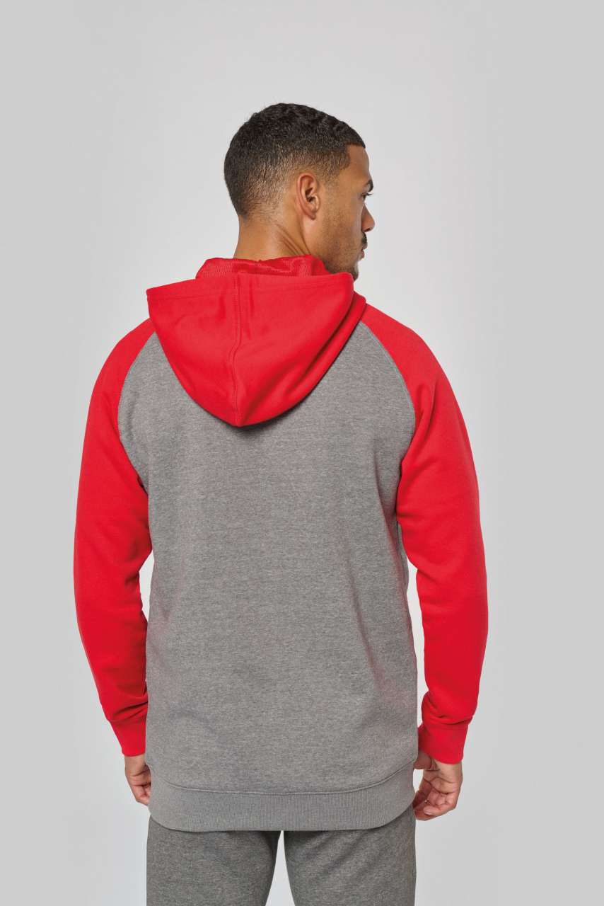 PA380 UNISEX TWO-TONE ZIPPED HOODED FLEECE JACKET – Obrázok 6