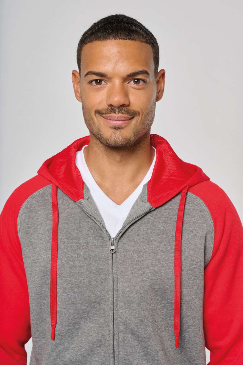 PA380 UNISEX TWO-TONE ZIPPED HOODED FLEECE JACKET – Obrázok 7