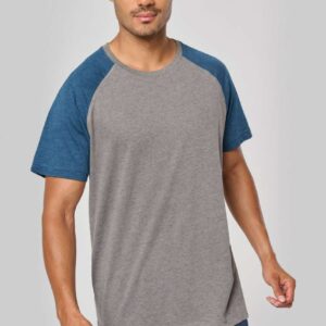 PA4010 ADULT TRIBLEND TWO-TONE SPORTS SHORT-SLEEVED T-SHIRT