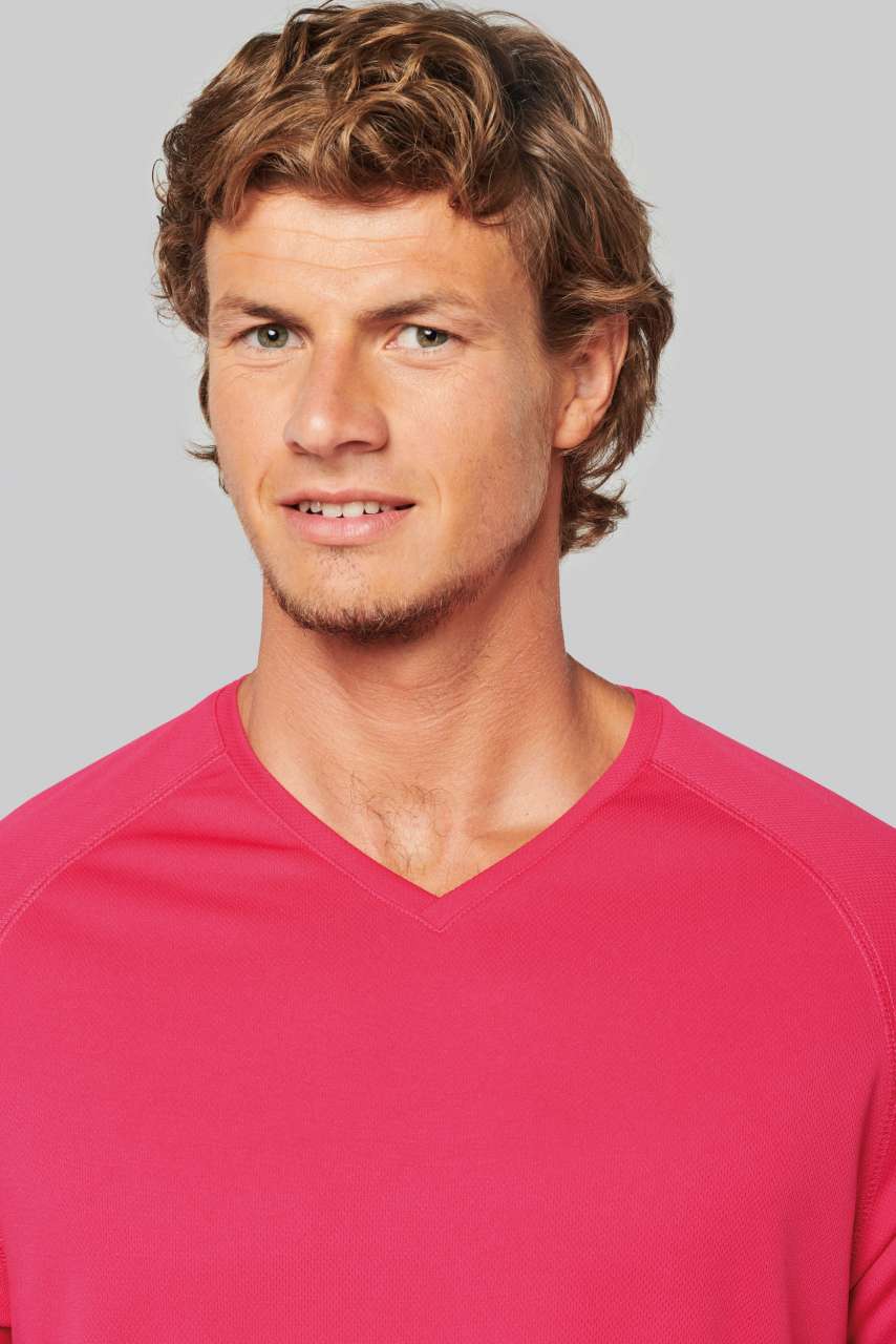 PA476 MEN’S V-NECK SHORT SLEEVE SPORTS T-SHIRT – Obrázok 3