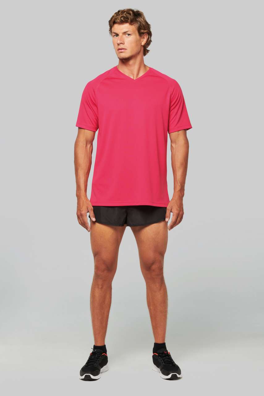 PA476 MEN’S V-NECK SHORT SLEEVE SPORTS T-SHIRT – Obrázok 4