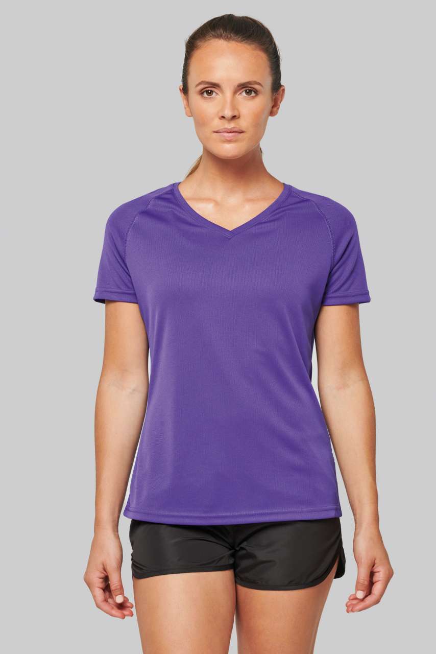 PA477 LADIES’ V-NECK SHORT SLEEVE SPORTS T-SHIRT