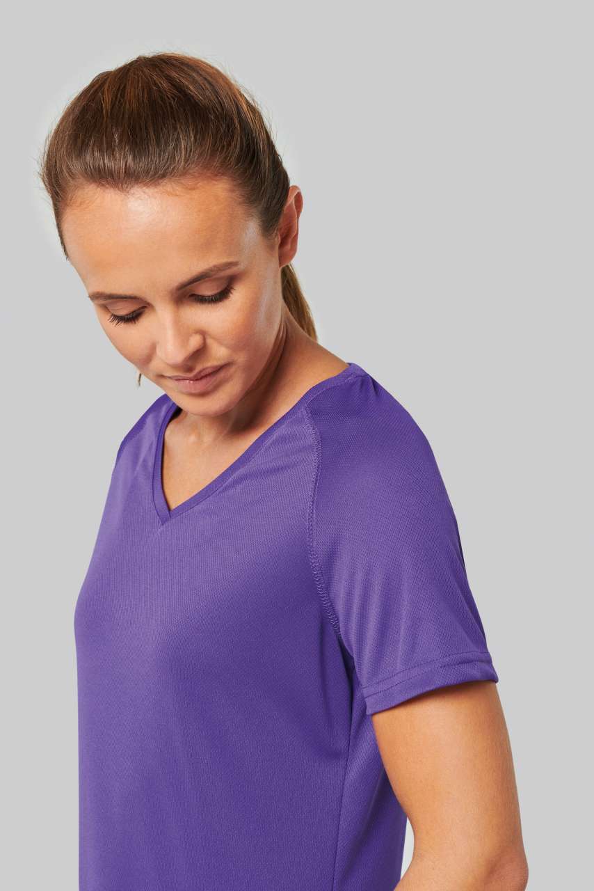 PA477 LADIES’ V-NECK SHORT SLEEVE SPORTS T-SHIRT – Obrázok 4