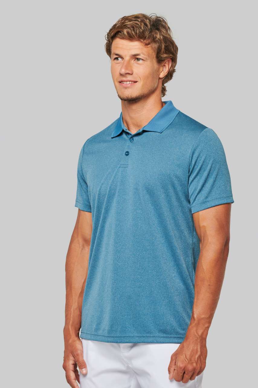PA496 ADULT SHORT-SLEEVED MARL POLO SHIRT