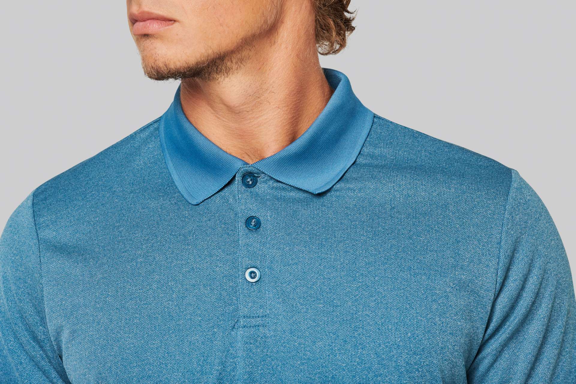 PA496 ADULT SHORT-SLEEVED MARL POLO SHIRT – Obrázok 3