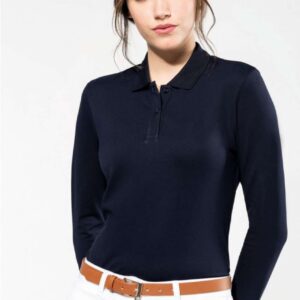 PK203 LADIES' LONG-SLEEVED SUPIMA® POLO SHIRT