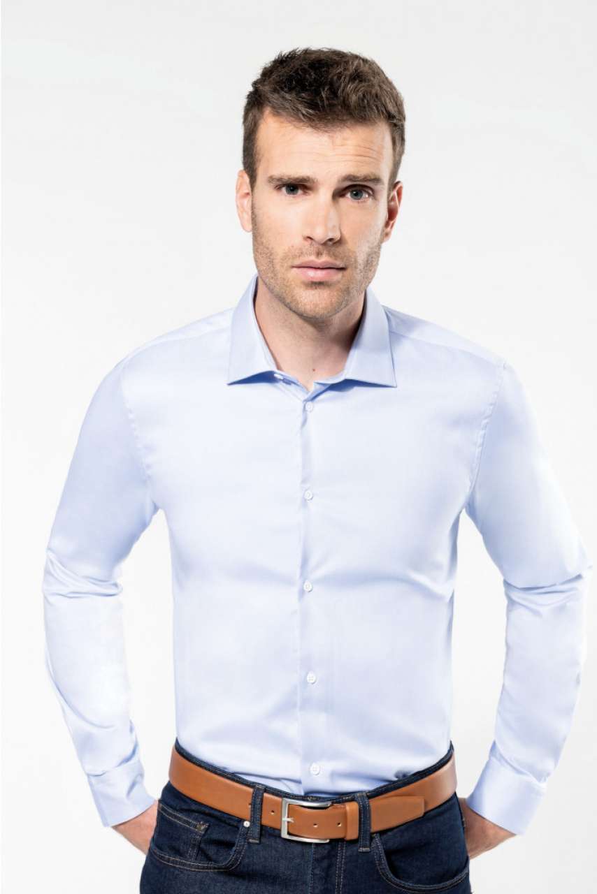 PK502 MEN'S PINPOINT OXFORD LONG-SLEEVED SHIRT