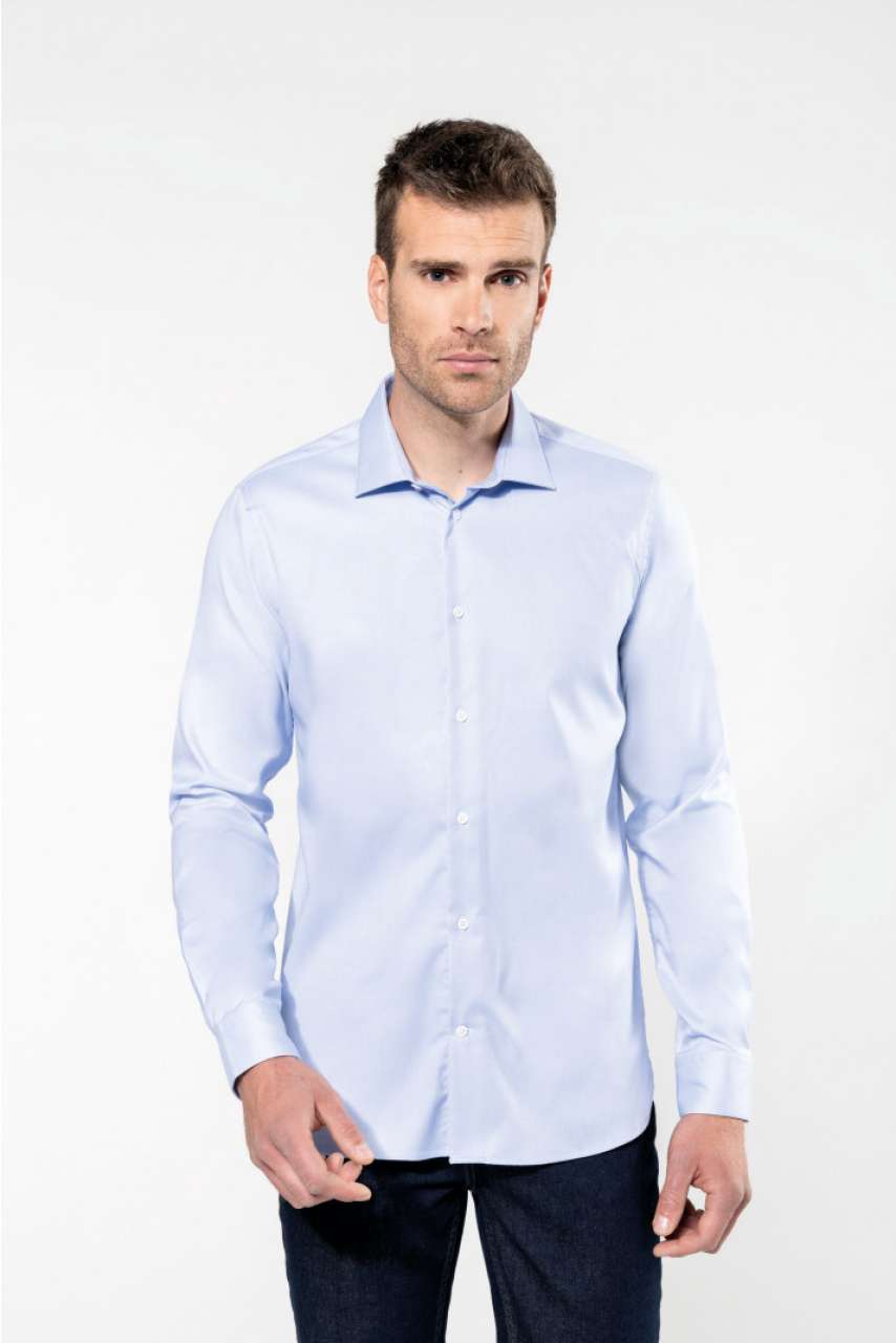 PK502 MEN'S PINPOINT OXFORD LONG-SLEEVED SHIRT – Obrázok 7