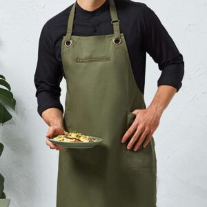 PR121 ‘BARLEY’ CONTRAST STITCH SUSTAINABLE BIB APRON