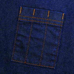 PR135 'DIVISION' WAXED LOOK DENIM WAIST APRON