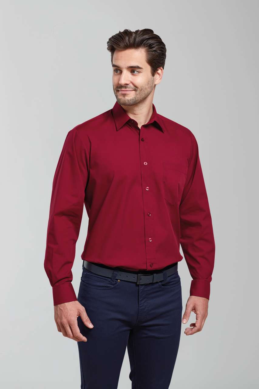 PR200 MEN'S LONG SLEEVE POPLIN SHIRT