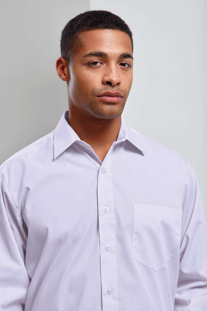 PR200 MEN'S LONG SLEEVE POPLIN SHIRT – Obrázok 3