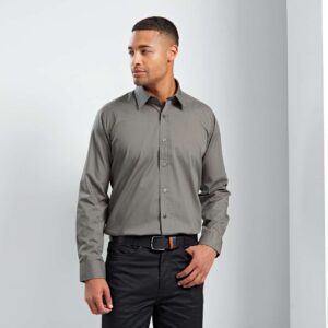 PR204 MEN’S LONG SLEEVE FITTED POPLIN SHIRT