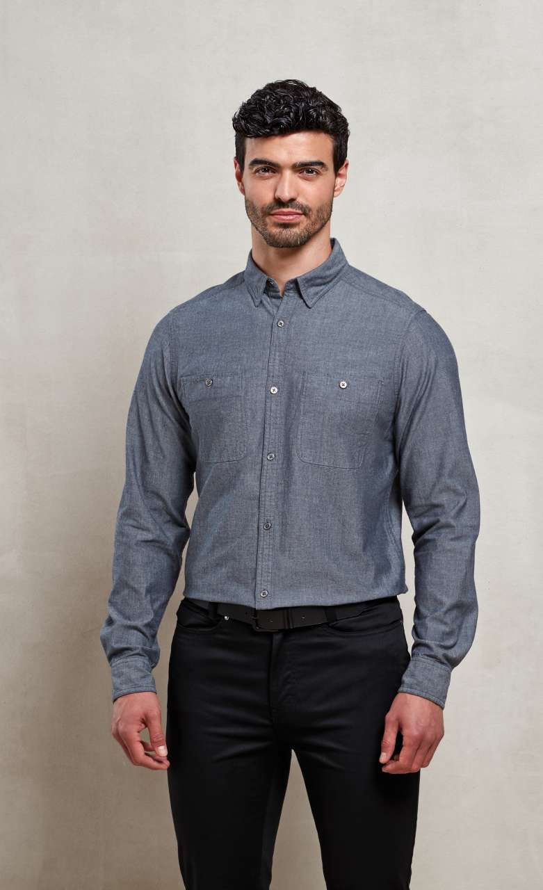 PR247 MEN'S ORGANIC CHAMBRAY FAIRTRADE SHIRT