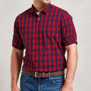 PR250 'MULLIGAN' CHECK - MEN'S LONG SLEEVE COTTON SHIRT