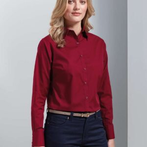 PR300 WOMEN'S LONG SLEEVE POPLIN BLOUSE