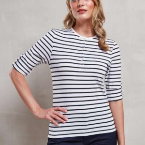 PR318 WOMEN'S LONG JOHN ROLL SLEEVE TEE
