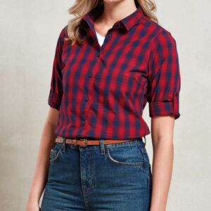 PR350 'MULLIGAN' CHECK - WOMEN'S LONG SLEEVE COTTON SHIRT
