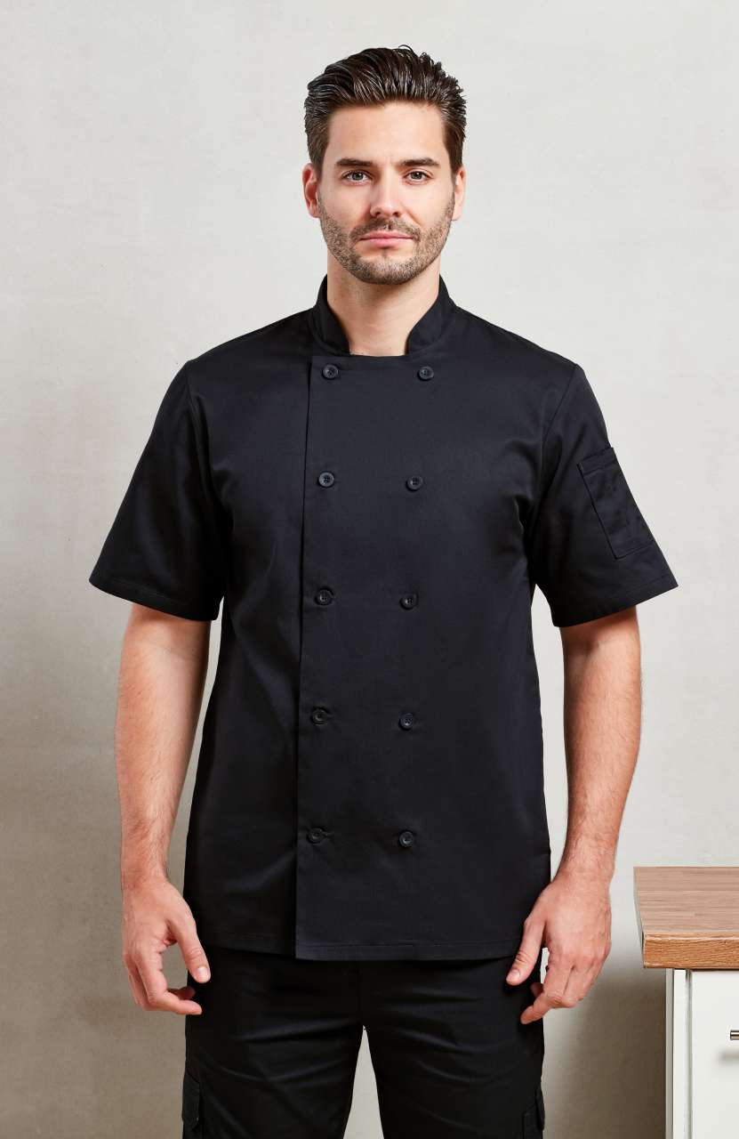 PR656 SHORT SLEEVE CHEF'S JACKET