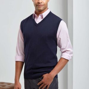 PR699 MEN'S V-NECK SLEEVELESS SWEATER