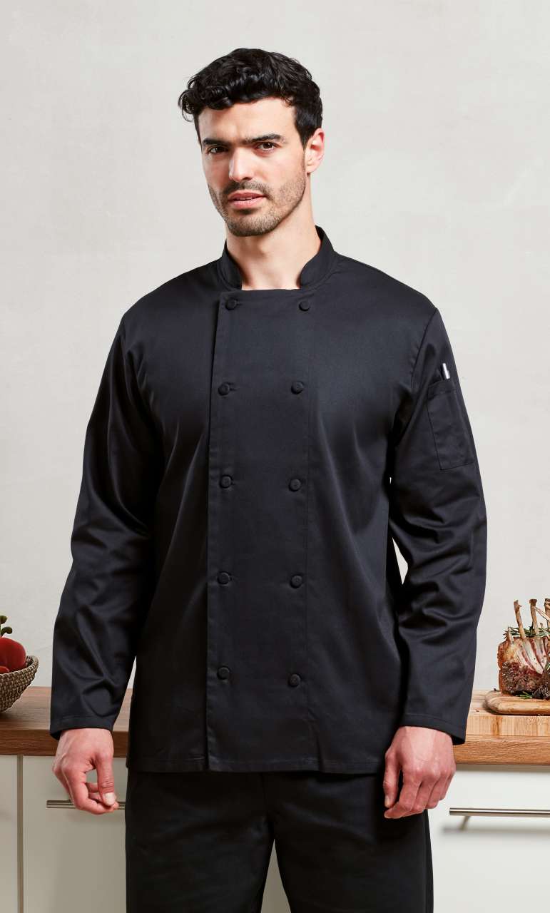 PR903 CHEF'S LONG SLEEVE COOLCHECKER® JACKET WITH MESH BACK PANEL