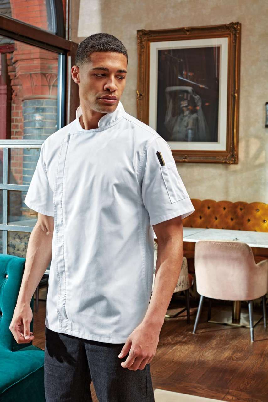 PR906 CHEF'S ZIP-CLOSE SHORT SLEEVE JACKET – Obrázok 3