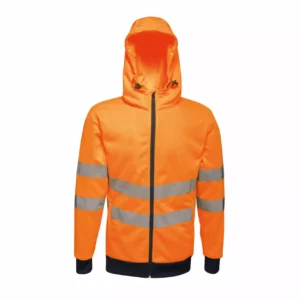 RETRA471 HI VIS PRO FULL ZIP STRETCH HOODIE JACKET